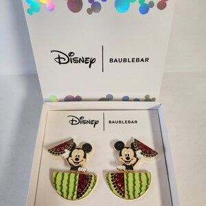 Disney Baublebar Mickey Mouse Watermelon Earrings One Pair Authentic New In Box